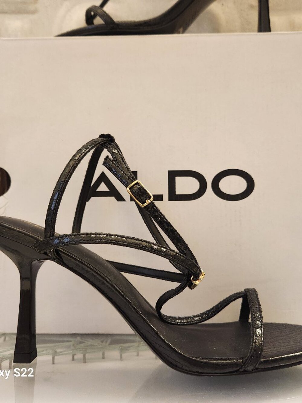 ALDO Black "Cecille" Heeled Sandals. NIB. Size 10.